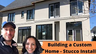 Building a House: Construction Steps – Selecting Paint Colour & Installing Stucco for Exterior Walls