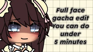 Full face gacha edit you can do under 5 minutes || Gacha Tutorial || IbispaintX