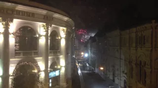 Новогодний салют в Москве 2014 на красной площади