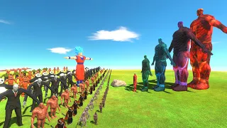 Colossal Titan Of Evolution VS Unarmed Team - Animal Revolt Battle Simulator