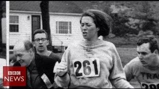 Boston Marathon: Meet the first woman to run it - BBC News