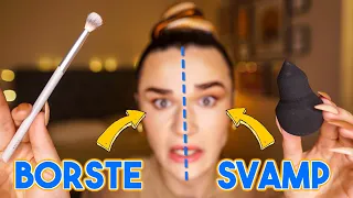 FULL FACE MED BARA ETT REDSKAP | Borste VS. svamp