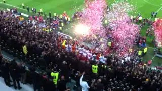 La celebración del Sevilla en Turín (1)