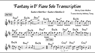 Cedar Walton "Fantasy in D" Piano Solo Transcription