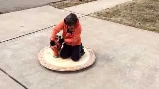 Reid's homemade hovercraft