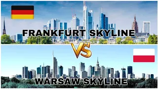 🇩🇪 FRANKFURT SKYSCRAPER VS 🇵🇱WARSAW SKYLINE #travel#warszawa #poland #germany #frankfurtammain