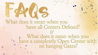 FAQ - All Centers Defined & Completely Open Centers