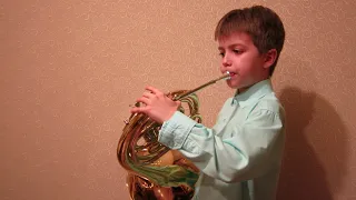 French horn Валторна БАХ И.С.  Менуэт