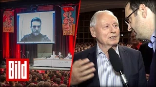 Lafontaine besucht Linkskonferenz - Russischer Separatistenführer Aleksej Markow im Videochat