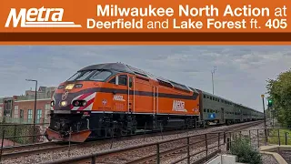 Metra MD-N + Amtrak Trains at Deerfield & Lake Forest - 10/3 + 10/4/23