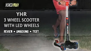 YHR - 3 Wheel Kick Scooter With Adjustable Heights & LED Wheels | Perfect For Kids [REVIEW]