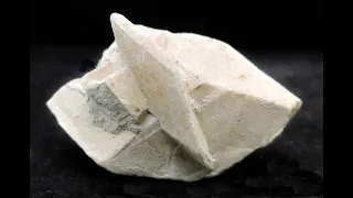 Calcite pseudomorph after glauberite - miniature