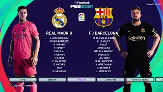 PES 2021 - Real Madrid vs Barcelona - El Clasico without L.Messi - Hazard vs Suarez - Gameplay PC