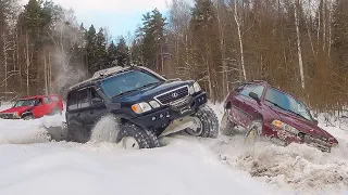 НЕВЕРОЯТНО! SUBARU поехал вслед за JEEP на 38 колёсах и Lexus на 42 порталах МЫ НЕ ОЖИДАЛИ такого