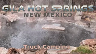 Gila Hot Springs, Cliff Dwellings and dutch oven biscuits. Truck camping in the Gila!