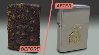 Zippo Lighter Restoration - 40 years old U.S. Air Force lighter brought back to life