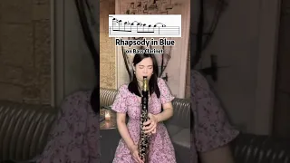 Rhapsody in Blue on Bass Clarinet?😳 #clarinet #bassclarinet #gershwin #rhapsodyinblue