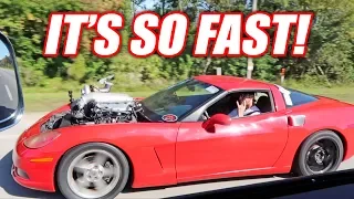 The Auction Corvette is STUPID Fast... FULL SPOOLING On The First Drive!