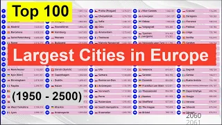 Top 100 | Largest Cities in Europe (1950 - 2500) European Urban Areas Population