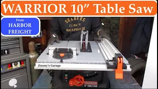 New! WARRIOR 10" Table Saw From Harbor Freight - Unboxing, Tests & Complete Review!