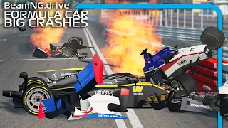 Realistic Formula Car Big Crashes #2 | BeamNG.drive F2 Mod