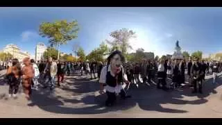 VR - Paris Zombie Walk in 360 video