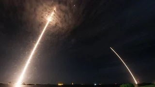 Моменты старта и посадки Falcon 9 (CRS-9) 7/18/2016