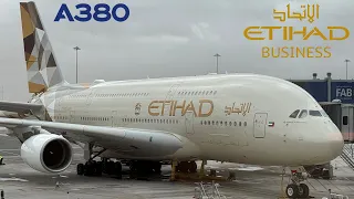 🇬🇧 London LHR - Abu Dhabi AUH 🇦🇪 BUSINESS CLASS UPPER DECK Etihad Airbus A380 FLIGHT REPORT