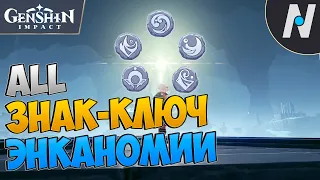 ВСЕ ЗНАКИ-КЛЮЧИ ЭНКАНОМИИ. ЛУЧШИЙ МАРШРУТ СБОРА | GENSHIN IMPACT