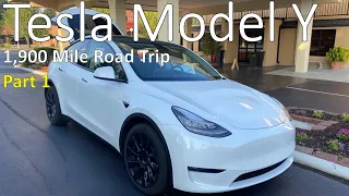 Tesla Model Y Road Trip 1900 Miles Part 1