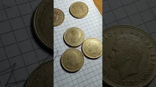 pesetas de juan Carlos y de franco 1975 y 1966 con muchos errores el vendedor de monedas raras