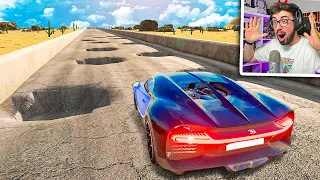 ACCIDENTES COCHES vs AGUJEROS 😱 | BeamNG Drive