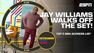 Max's Top 5 all-time NBA scorers list prompts JWill to walk off...👀 | KJM