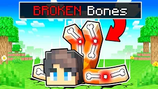 Pretending I BROKE MY BONES in Minecraft