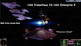 USS Prometheus VS USS Enterprise E | Multi Vector Assault Mode | Star Trek Bridge Commander |