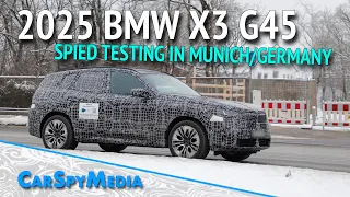 2025 BMW X3 G45 Prototype Spied Winter Testing In Munich/Germany M-Performance + Production Lights