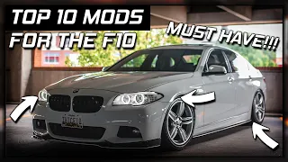Top 10 Mods For BMW 535i F10 N55 Must Haves!