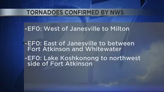 Tornadoes confirmed by NWS