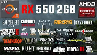RX 550 2GB Test in 35 Games in 2021