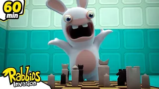 RABBIDS INVASION | 1H Compilation The Rabbids Aim For the Moon | Cartoon for Kids