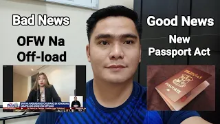 OFFLOADED ANG ISANG OFW NA PAPUNTA SANA SA HONGKONG | IMEE MARCOS NEW PASSPORT ACT