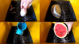 Incredible Top 5 Videos Egg, Watermelon, Aluminum Dish, Pipe, Anchor Beer vs Fast Shredder Machine