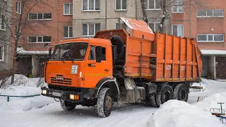 Мусоровоз МКМ-4705-01 (МК-4453-07) на шасси КамАЗ-65115-62 (Н 666 УМ 22) / Kamaz garbage truck.