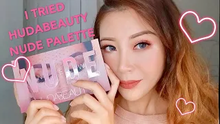 I tried HUDABEAUTY NUDE palette