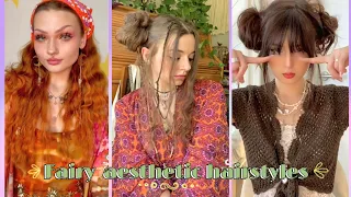 Fairy hairstyles tutorials 🧚‍♀️🔮  Magic Hippie hairstyles from Tiktok🌙