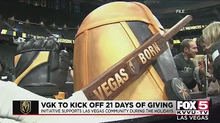 VGK to kick off 21 days of giving