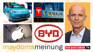 Maydorns Meinung: BYD, Tesla, Volkswagen, SolarEdge, JinkoSolar, Livent, Apple, Infineon, TeamViewer