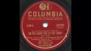 On the Sunny Side of the Street - Ted Lewis and his Orchestra