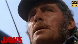 Jaws (1975) It's not a shark Scene Movie Clip 4K UHD HDR Roy Scheider Robert Shaw