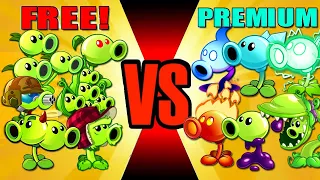 Team Plants PREMIUM vs FREE - Which Team Plant Will Win? - PvZ 2 Plant vs Plant